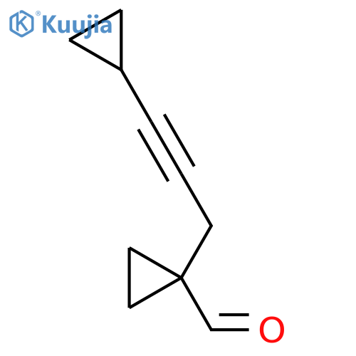 1-(3-Cyclopropylprop-2-yn-1-yl)cyclopropane-1-carbaldehyde structure