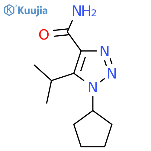 1-cyclopentyl-5-(propan-2-yl)-1H-1,2,3-triazole-4-carboxamide structure