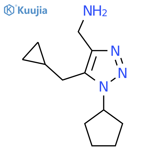 1-cyclopentyl-5-(cyclopropylmethyl)-1H-1,2,3-triazol-4-ylmethanamine structure
