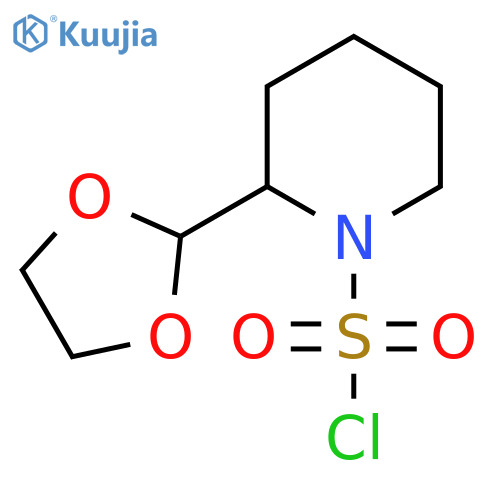2-(1,3-dioxolan-2-yl)piperidine-1-sulfonyl chloride structure