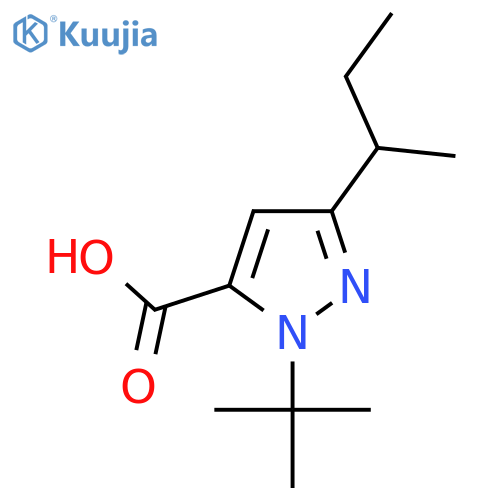 3-(butan-2-yl)-1-tert-butyl-1H-pyrazole-5-carboxylic acid structure