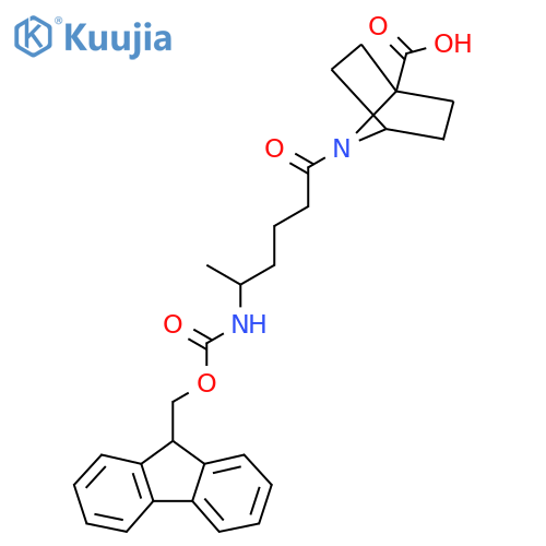 7-5-({(9H-fluoren-9-yl)methoxycarbonyl}amino)hexanoyl-7-azabicyclo2.2.1heptane-1-carboxylic acid structure