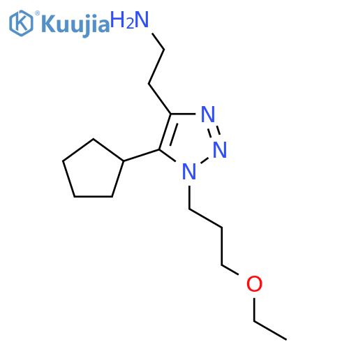 2-5-cyclopentyl-1-(3-ethoxypropyl)-1H-1,2,3-triazol-4-ylethan-1-amine structure