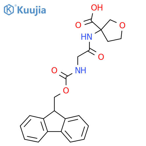 3-2-({(9H-fluoren-9-yl)methoxycarbonyl}amino)acetamidooxolane-3-carboxylic acid structure