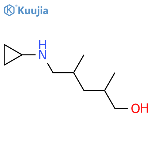 5-(cyclopropylamino)-2,4-dimethylpentan-1-ol structure