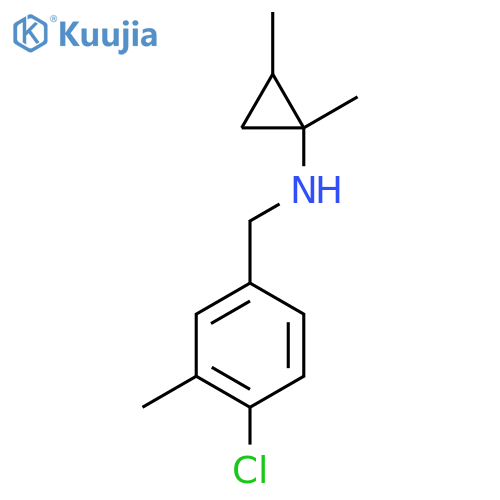 N-(4-chloro-3-methylphenyl)methyl-1,2-dimethylcyclopropan-1-amine structure