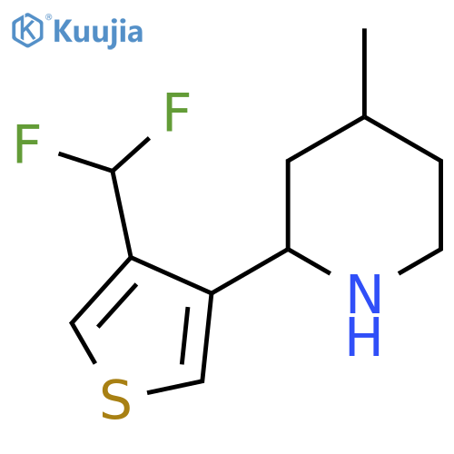 2-4-(difluoromethyl)thiophen-3-yl-4-methylpiperidine structure