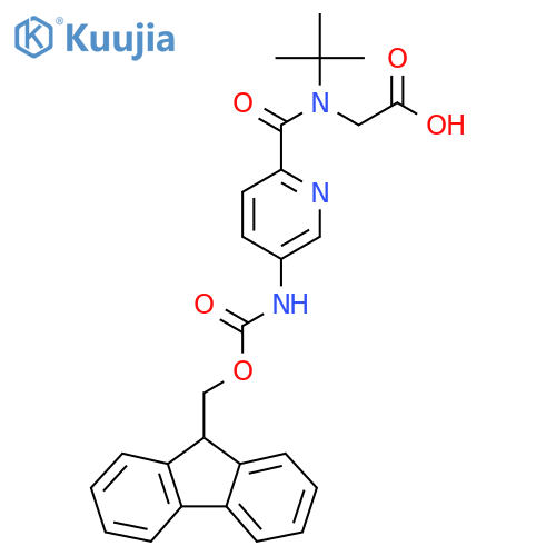 2-{N-tert-butyl-1-5-({(9H-fluoren-9-yl)methoxycarbonyl}amino)pyridin-2-ylformamido}acetic acid structure