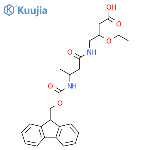 3-ethoxy-4-3-({(9H-fluoren-9-yl)methoxycarbonyl}amino)butanamidobutanoic acid structure