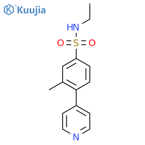 N-ethyl-3-methyl-4-(pyridin-4-yl)benzene-1-sulfonamide structure