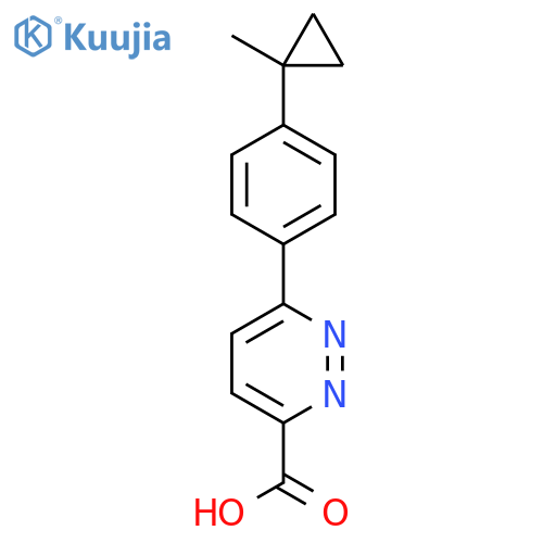 6-4-(1-methylcyclopropyl)phenylpyridazine-3-carboxylic acid structure