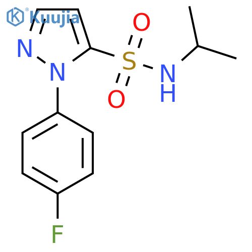1-(4-fluorophenyl)-N-(propan-2-yl)-1H-pyrazole-5-sulfonamide structure