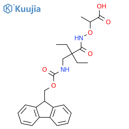 2-({2-ethyl-2-({(9H-fluoren-9-yl)methoxycarbonyl}amino)methylbutanamido}oxy)propanoic acid structure