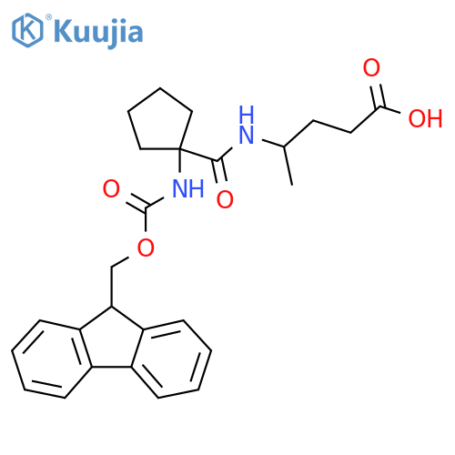 4-{1-({(9H-fluoren-9-yl)methoxycarbonyl}amino)cyclopentylformamido}pentanoic acid structure