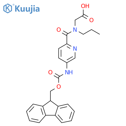 2-{1-5-({(9H-fluoren-9-yl)methoxycarbonyl}amino)pyridin-2-yl-N-propylformamido}acetic acid structure