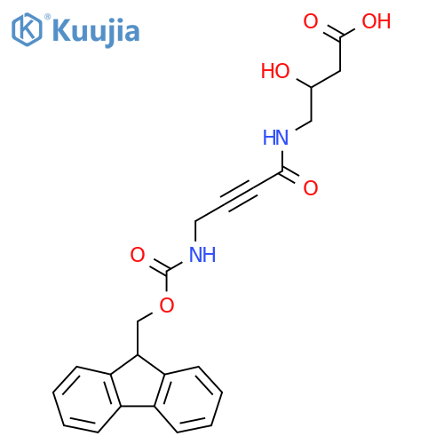 4-4-({(9H-fluoren-9-yl)methoxycarbonyl}amino)but-2-ynamido-3-hydroxybutanoic acid structure