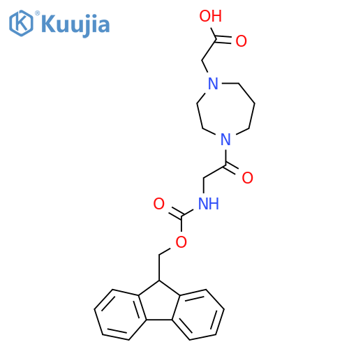 2-{4-2-({(9H-fluoren-9-yl)methoxycarbonyl}amino)acetyl-1,4-diazepan-1-yl}acetic acid structure