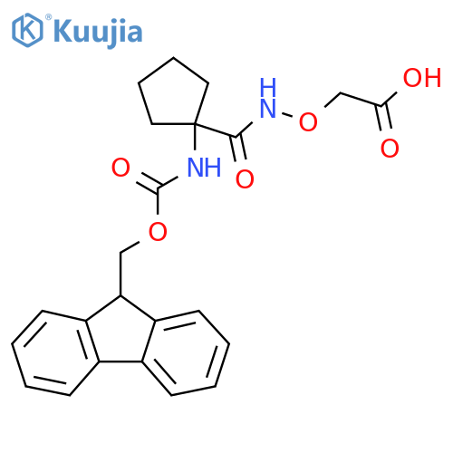 2-({1-({(9H-fluoren-9-yl)methoxycarbonyl}amino)cyclopentylformamido}oxy)acetic acid structure