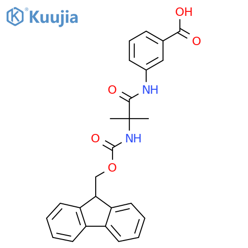 3-2-({(9H-fluoren-9-yl)methoxycarbonyl}amino)-2-methylpropanamidobenzoic acid structure