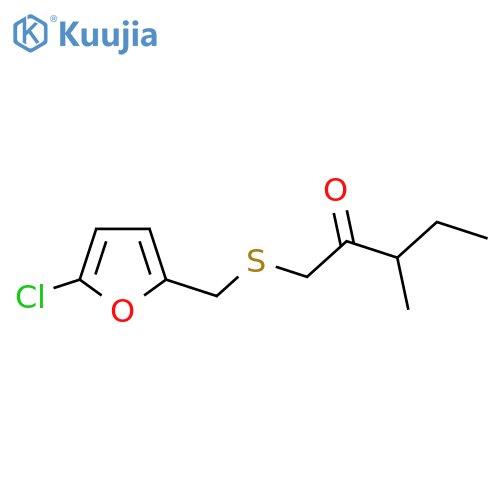 1-{(5-chlorofuran-2-yl)methylsulfanyl}-3-methylpentan-2-one structure