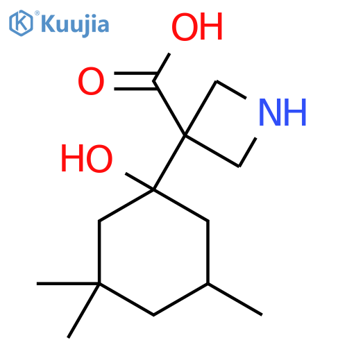 3-(1-hydroxy-3,3,5-trimethylcyclohexyl)azetidine-3-carboxylic acid structure