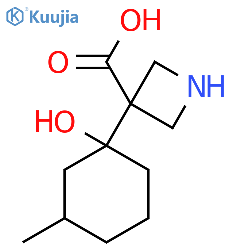 3-(1-hydroxy-3-methylcyclohexyl)azetidine-3-carboxylic acid structure