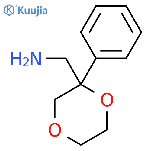 (2-phenyl-1,4-dioxan-2-yl)methanamine structure