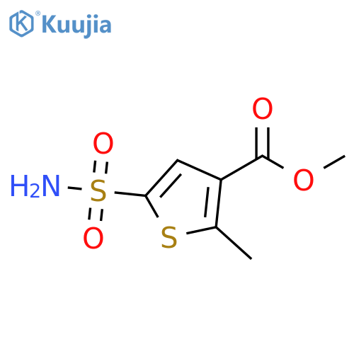 methyl 2-methyl-5-sulfamoylthiophene-3-carboxylate structure