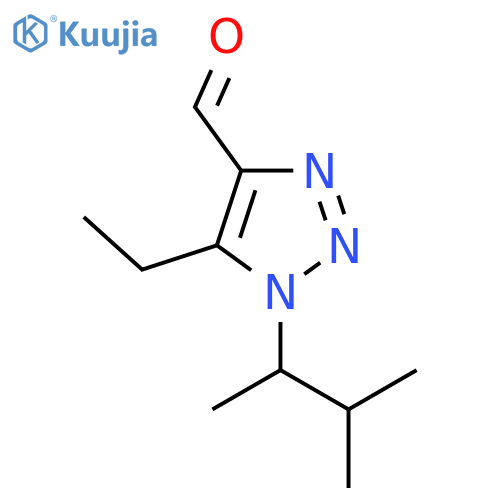 5-ethyl-1-(3-methylbutan-2-yl)-1H-1,2,3-triazole-4-carbaldehyde structure