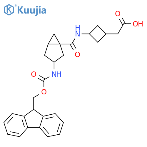 2-{3-3-({(9H-fluoren-9-yl)methoxycarbonyl}amino)bicyclo3.1.0hexane-1-amidocyclobutyl}acetic acid structure