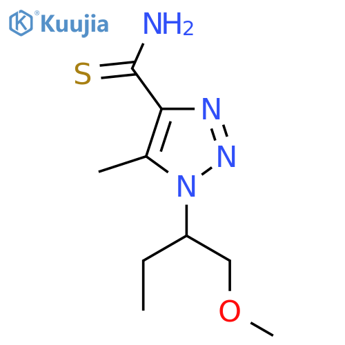 1-(1-methoxybutan-2-yl)-5-methyl-1H-1,2,3-triazole-4-carbothioamide structure