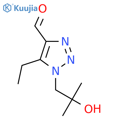 5-ethyl-1-(2-hydroxy-2-methylpropyl)-1H-1,2,3-triazole-4-carbaldehyde structure