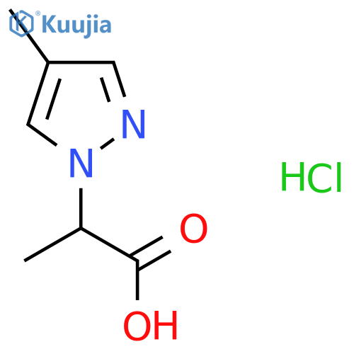 2-(4-methyl-1H-pyrazol-1-yl)propanoic acid hydrochloride structure