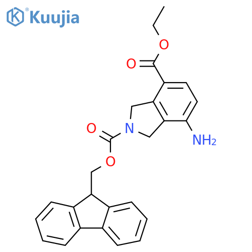 4-ethyl 2-(9H-fluoren-9-ylmethyl) 7-amino-2,3-dihydro-1H-isoindole-2,4-dicarboxylate structure