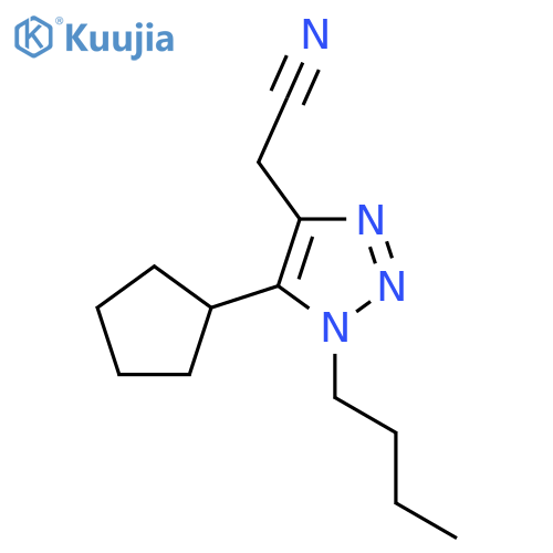 2-(1-butyl-5-cyclopentyl-1H-1,2,3-triazol-4-yl)acetonitrile structure