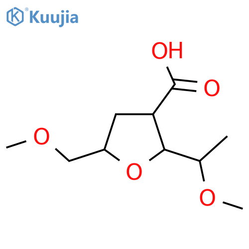 2-(1-methoxyethyl)-5-(methoxymethyl)oxolane-3-carboxylic acid structure