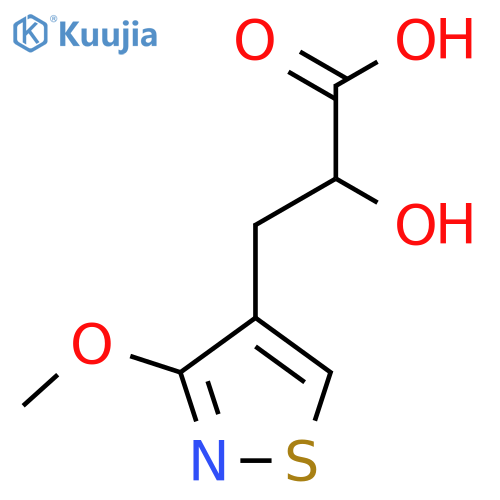 2-hydroxy-3-(3-methoxy-1,2-thiazol-4-yl)propanoic acid structure