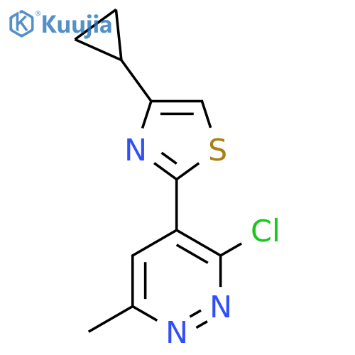 3-Chloro-4-(4-cyclopropyl-1,3-thiazol-2-yl)-6-methylpyridazine structure