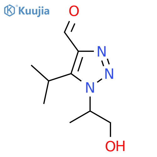 1-(1-hydroxypropan-2-yl)-5-(propan-2-yl)-1H-1,2,3-triazole-4-carbaldehyde structure