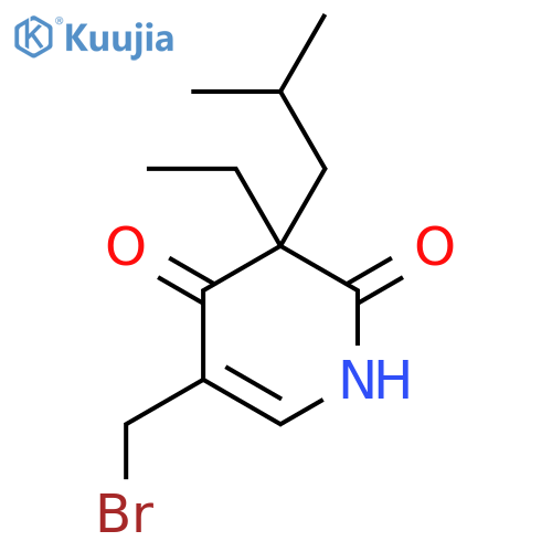 5-(bromomethyl)-3-ethyl-3-(2-methylpropyl)-1,2,3,4-tetrahydropyridine-2,4-dione structure