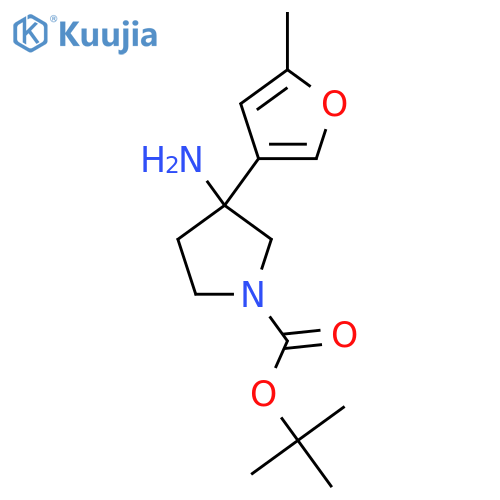 Tert-butyl 3-amino-3-(5-methylfuran-3-yl)pyrrolidine-1-carboxylate structure