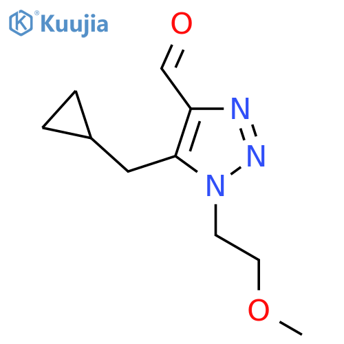 5-(cyclopropylmethyl)-1-(2-methoxyethyl)-1H-1,2,3-triazole-4-carbaldehyde structure