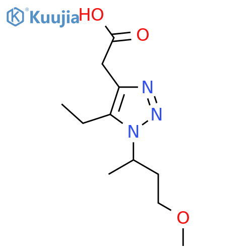 2-5-ethyl-1-(4-methoxybutan-2-yl)-1H-1,2,3-triazol-4-ylacetic acid structure