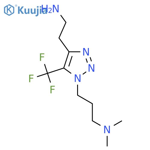 2-{1-3-(dimethylamino)propyl-5-(trifluoromethyl)-1H-1,2,3-triazol-4-yl}ethan-1-amine structure