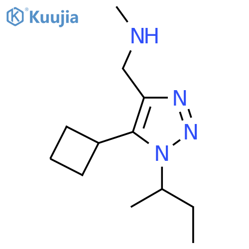 {1-(butan-2-yl)-5-cyclobutyl-1H-1,2,3-triazol-4-ylmethyl}(methyl)amine structure
