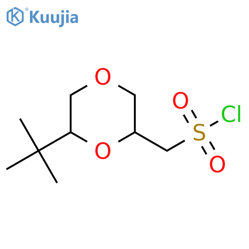 (6-tert-butyl-1,4-dioxan-2-yl)methanesulfonyl chloride structure