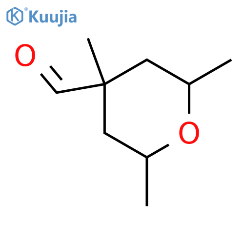 2,4,6-trimethyloxane-4-carbaldehyde structure