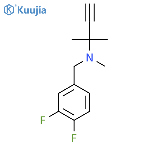 (3,4-difluorophenyl)methyl(methyl)(2-methylbut-3-yn-2-yl)amine structure