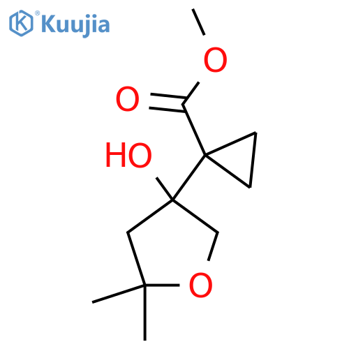 Methyl 1-(3-hydroxy-5,5-dimethyloxolan-3-yl)cyclopropane-1-carboxylate structure