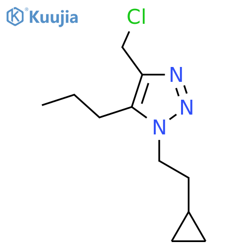 4-(chloromethyl)-1-(2-cyclopropylethyl)-5-propyl-1H-1,2,3-triazole structure